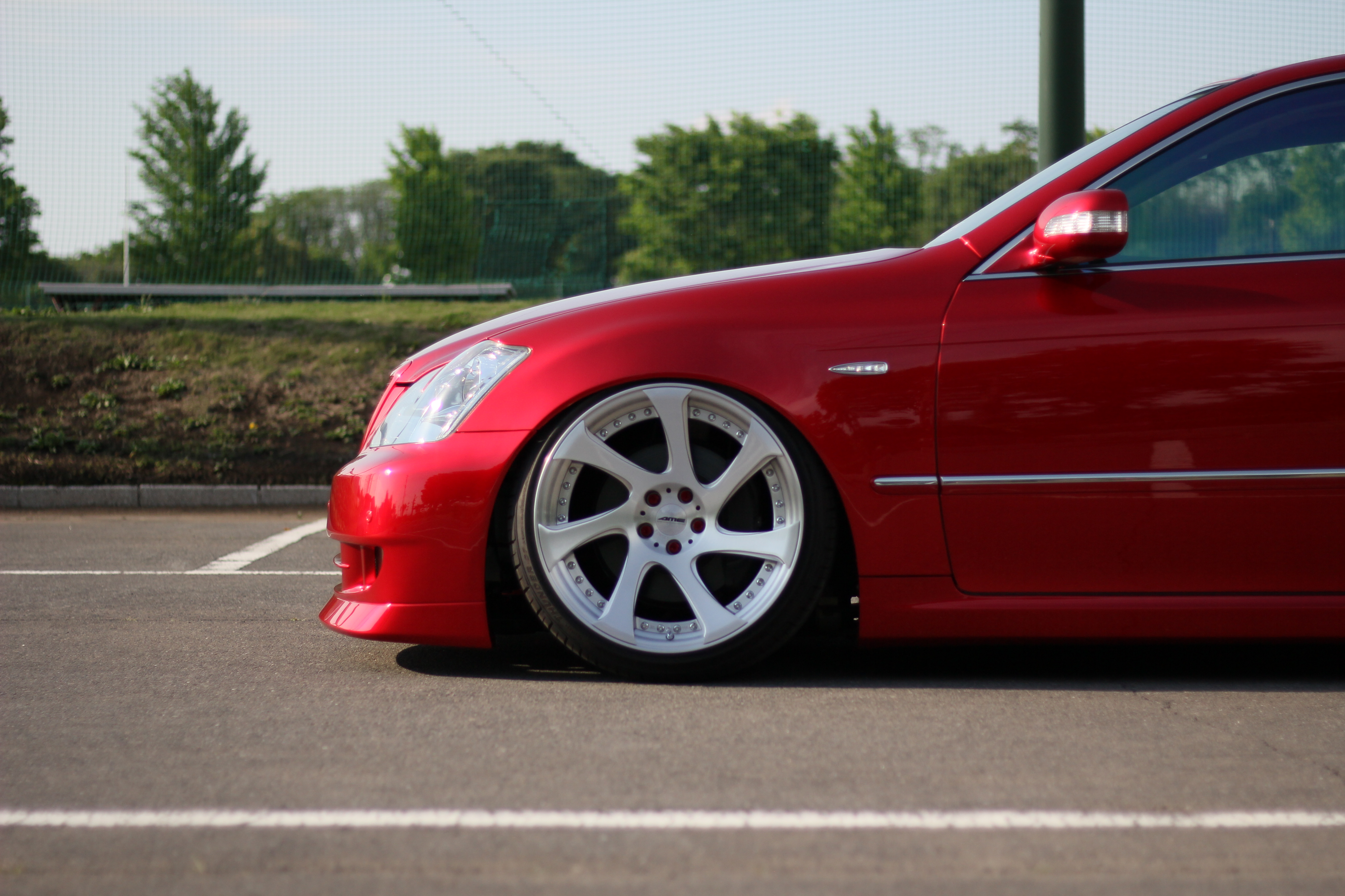 中古アルミ18x8.0 AMEシャレン深リム　ビッグさセダン、クラウンなどに 中古アルミ18x8.0 AMEシャレン深リム ビッグさセダン、クラウン